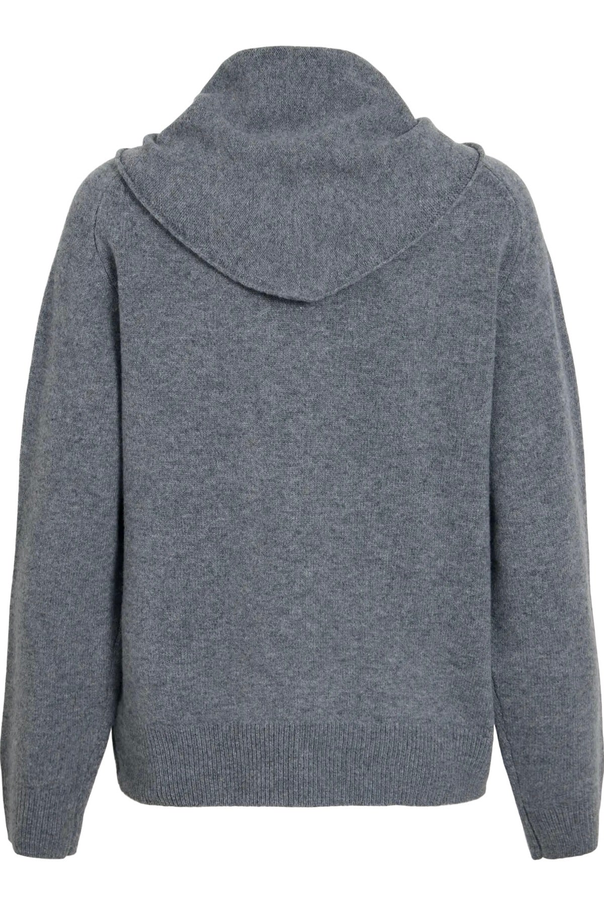 pull en laine gris col V avec écharpe intégrée coupe oversized Rouge Edit Roukate -- Bonny Lyon 