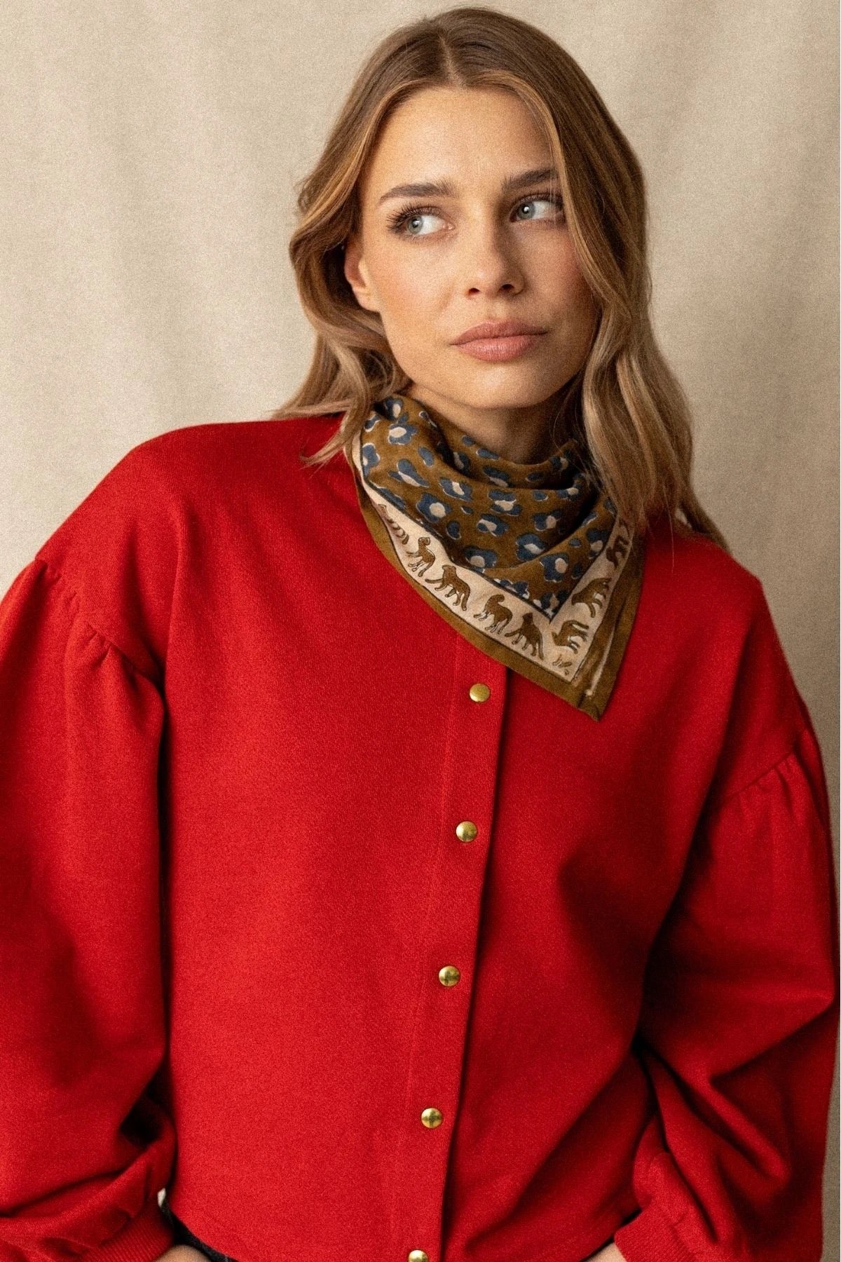 Small Foulard Dupatta Léopard