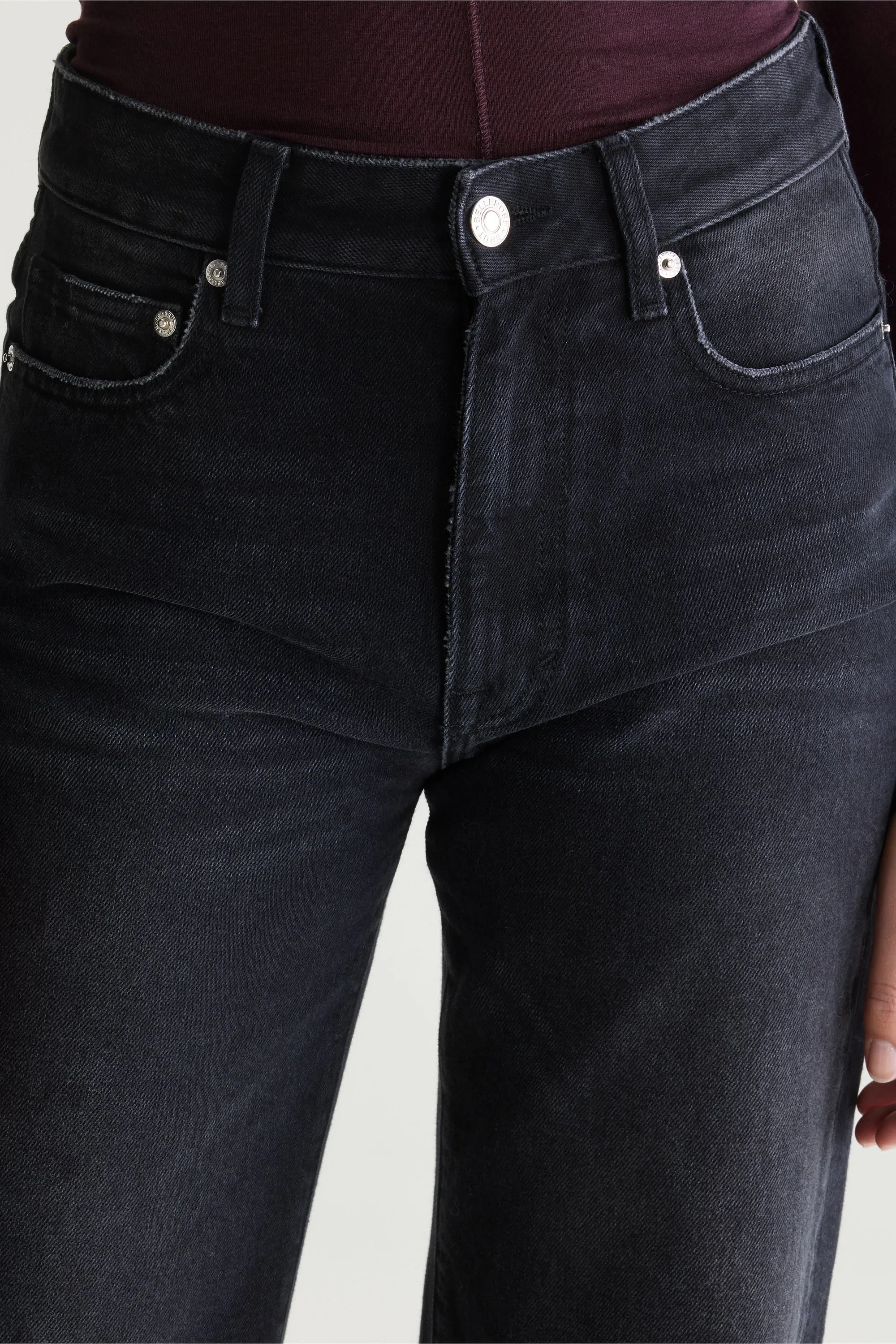 Jeans coupe droite noir délavé Bellerose Kia no.43 Used Black -- Bonny Lyon 