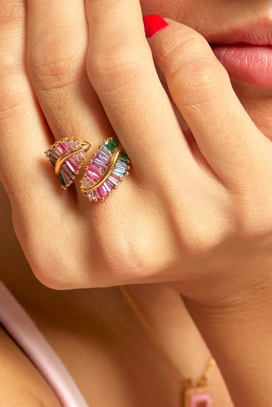Bague Rainbow Leaves