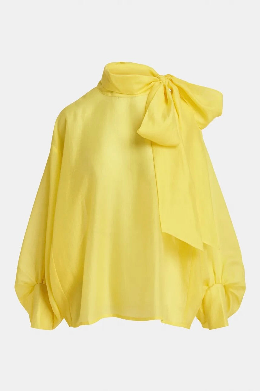 Blouse lavallière jaune oversized Essentiel Antwerp Karismatic -- Bonny Lyon 