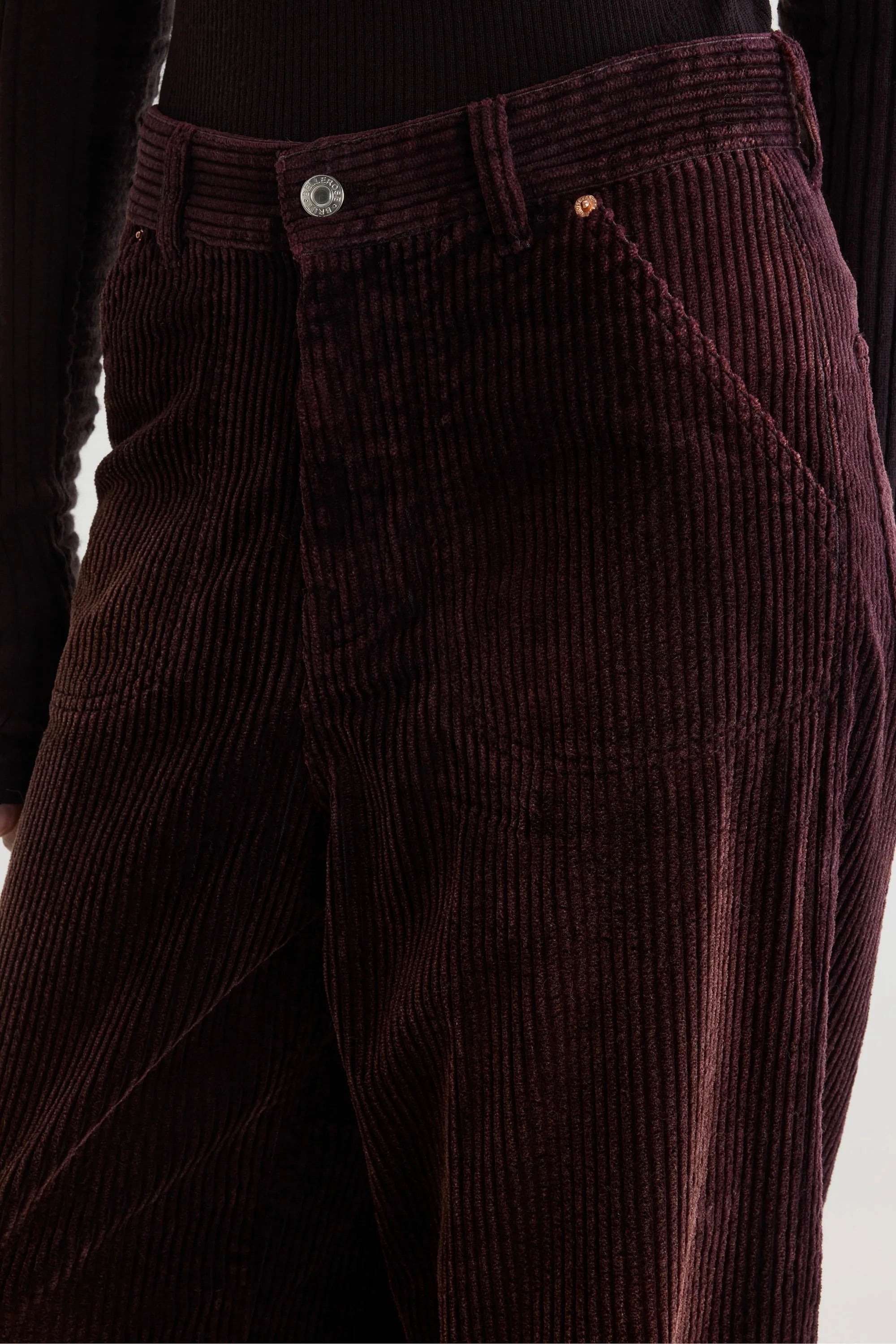 Jeans large velours côtelé bordeaux no.62 Petula Bellerose -- Bonny Lyon