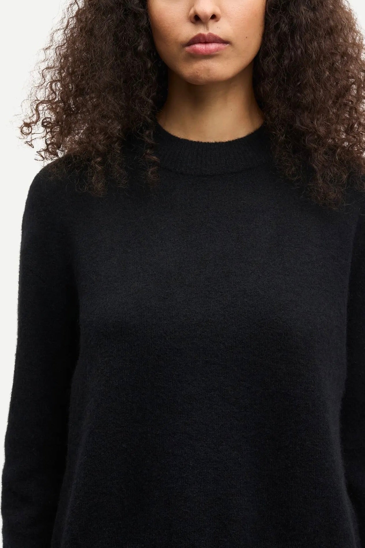Pull col rond coupe droite en laine alpaga Anour Samsoe Samsoe -- Bonny Lyon 