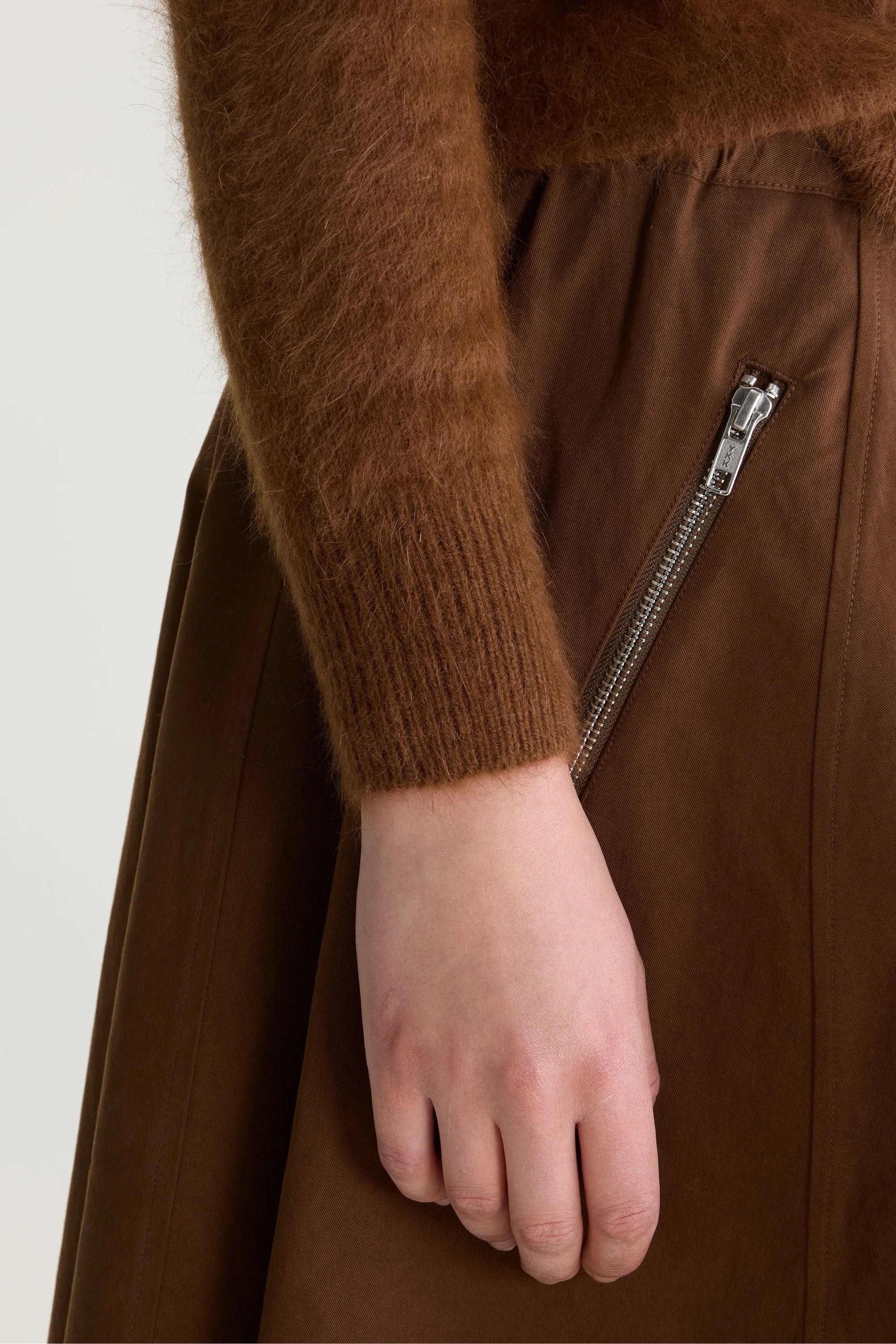 jupe longue évasé couleur tabac look sport chic Bellerose Harlin -- Bonny Lyon 