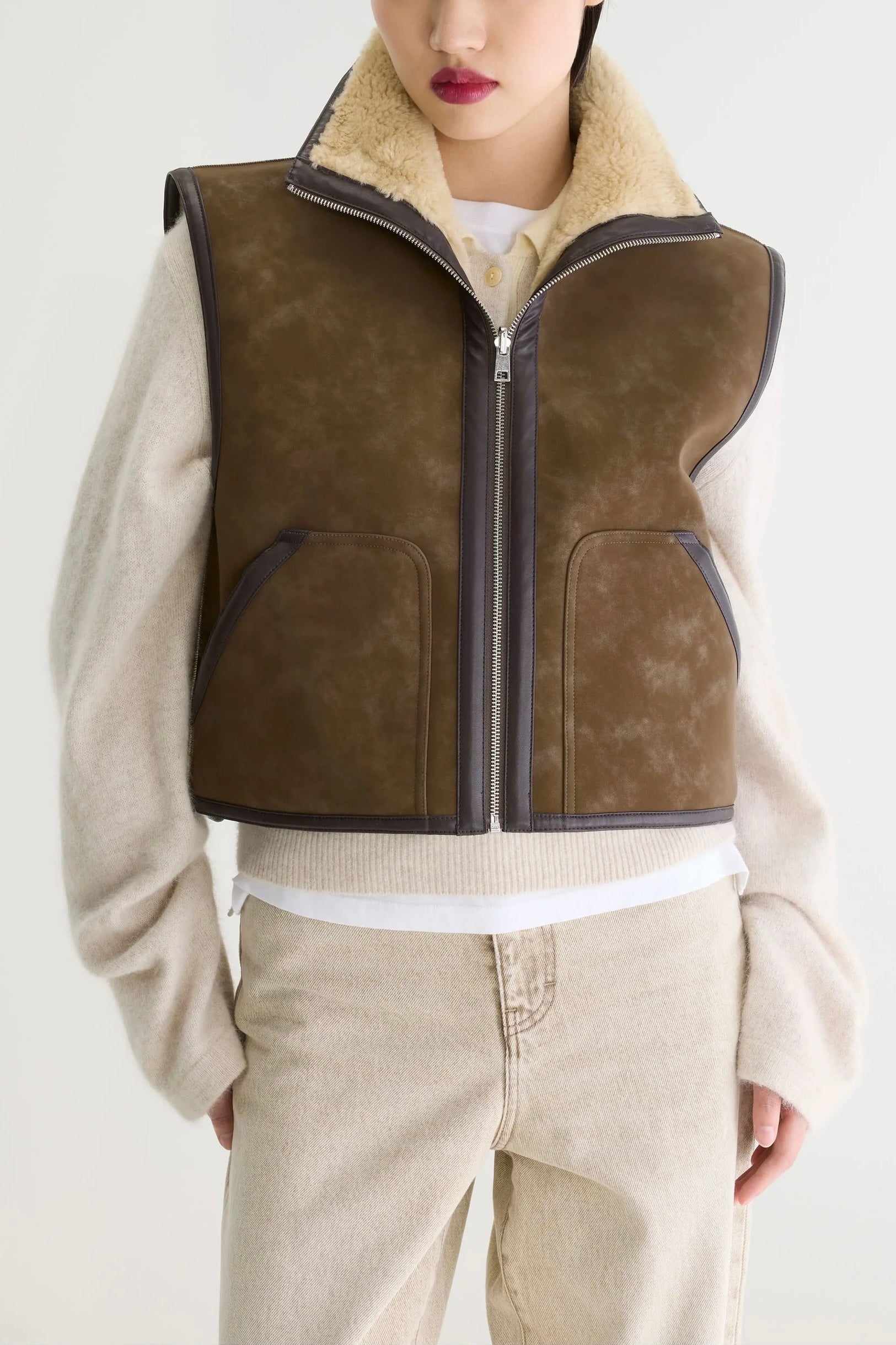 Veste sans manche réversible en fausse fourrure Jonson Bellerose -- Bonny Lyon 