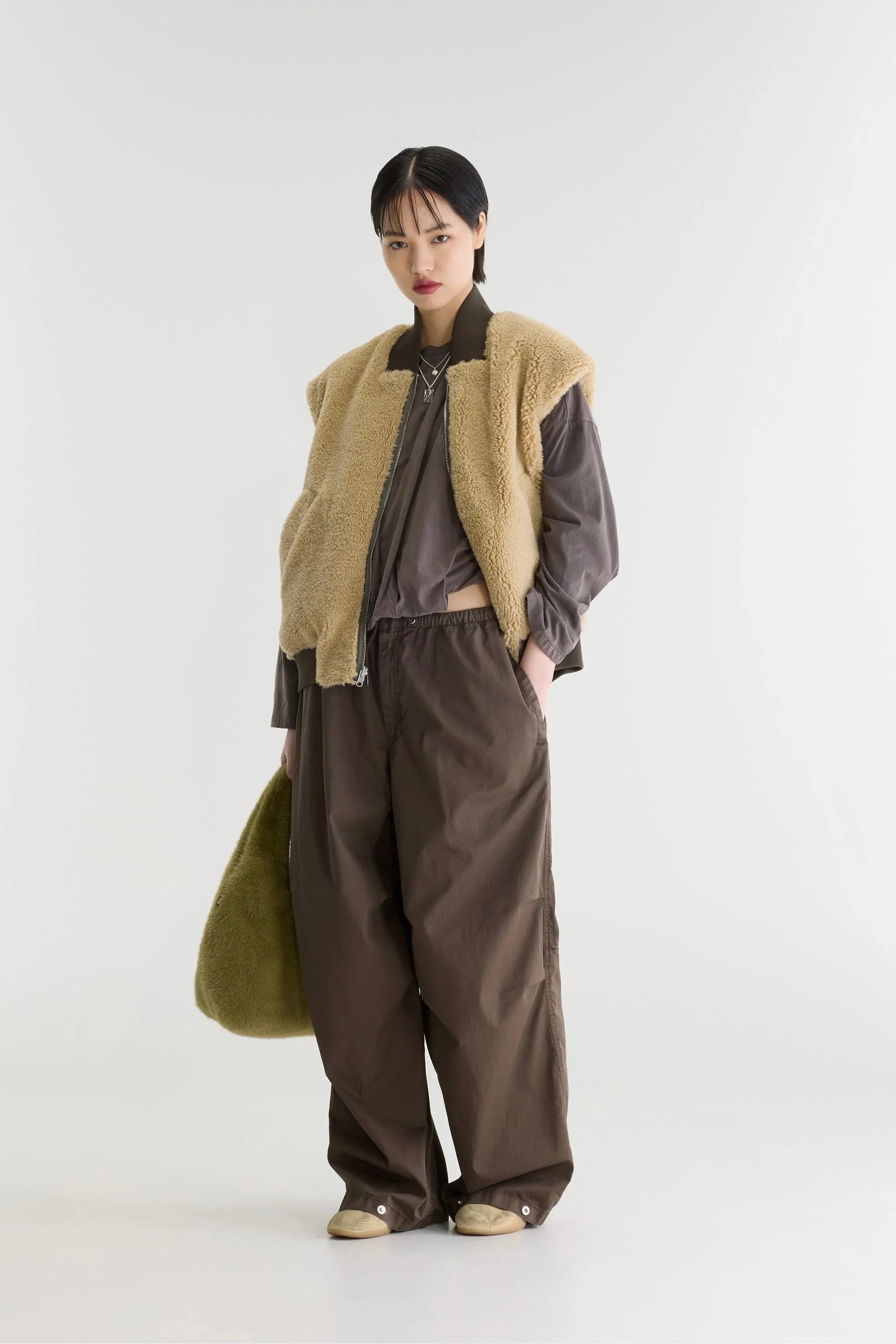 Veste réversible sans manche léopard et sherpa Haalo Bellerose -- Bonny Lyon 