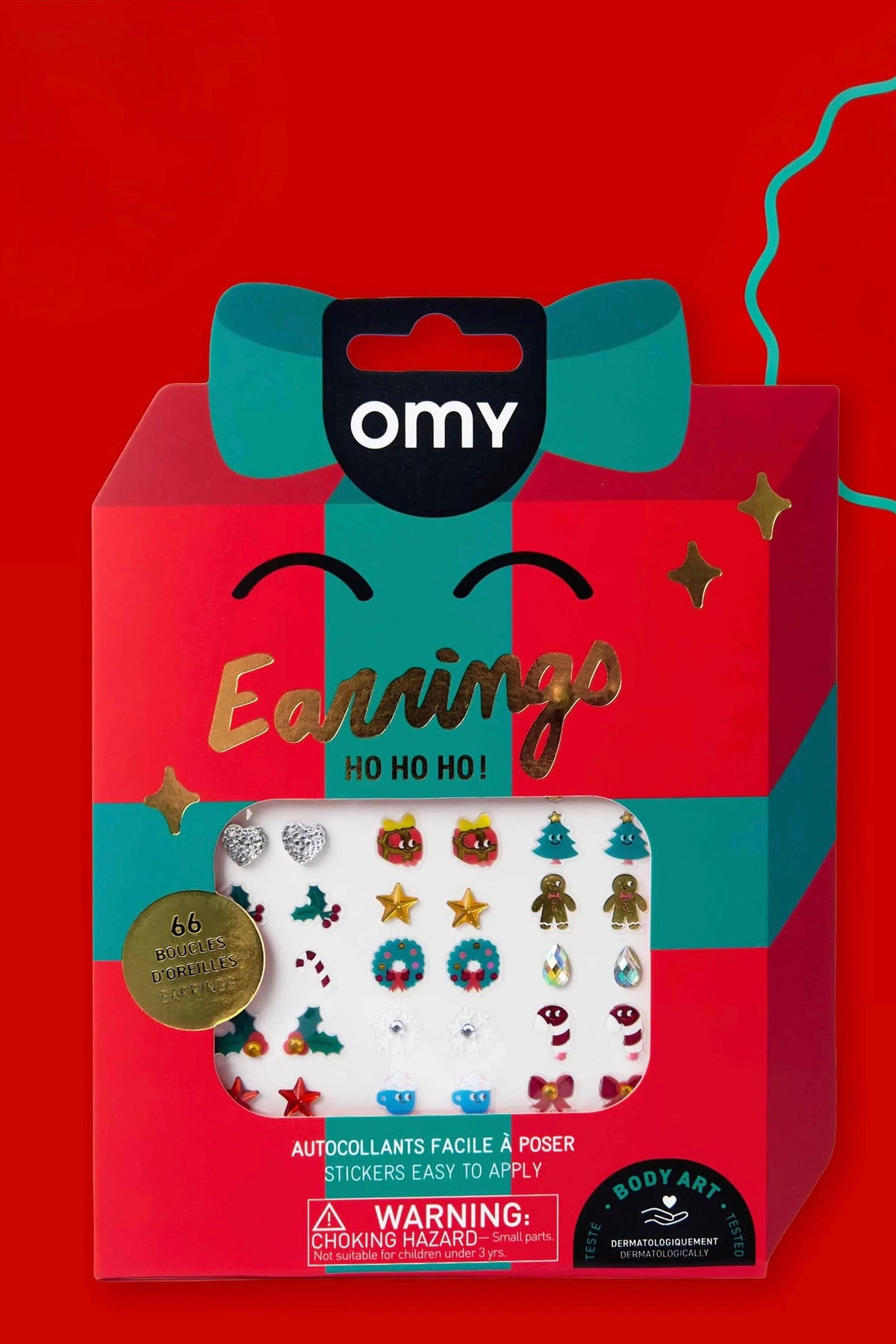 Boucles d’Oreilles Autocollantes Christmas