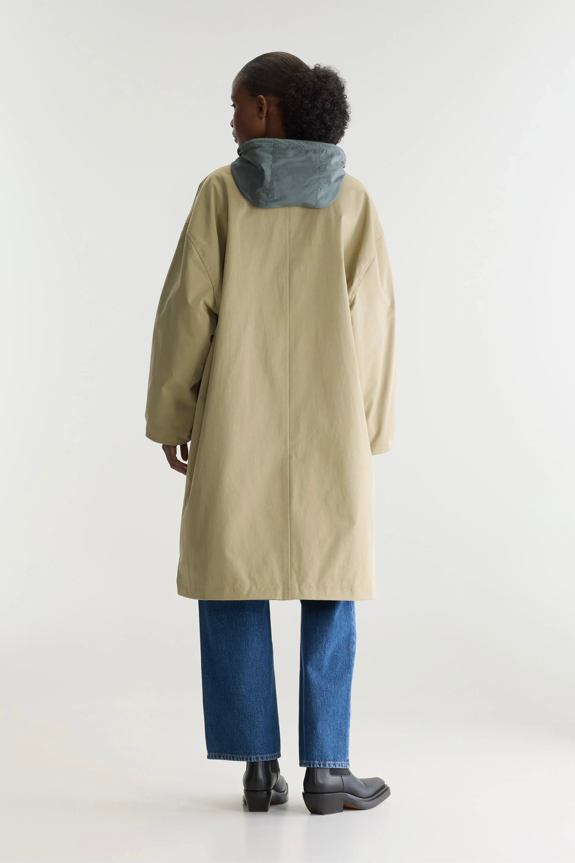 Manteau- trench réversible beige et imperméable gris ardoise Hearty Bellerose -- Bonny Lyon 