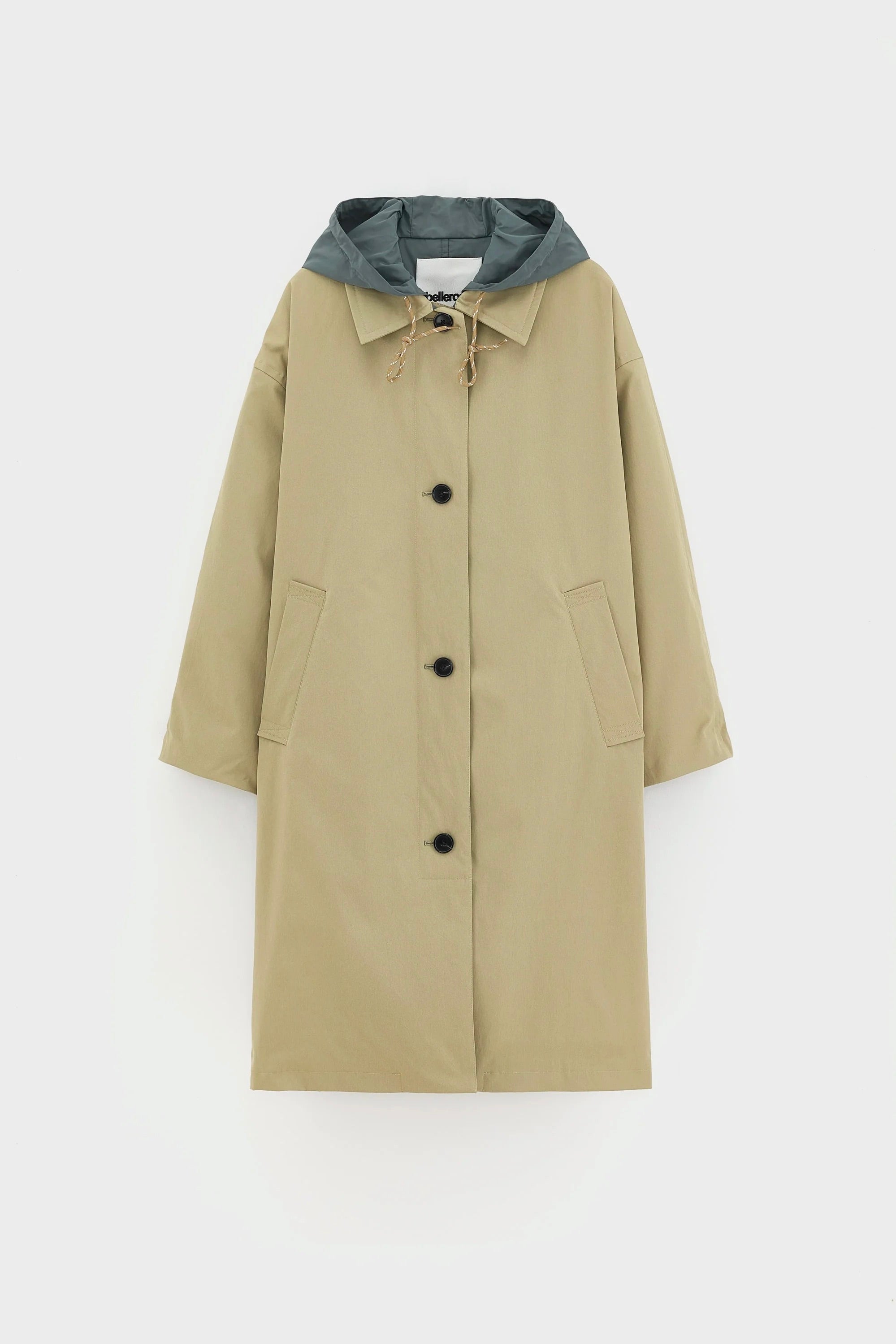 Manteau- trench réversible beige et imperméable gris ardoise Hearty Bellerose -- Bonny Lyon 