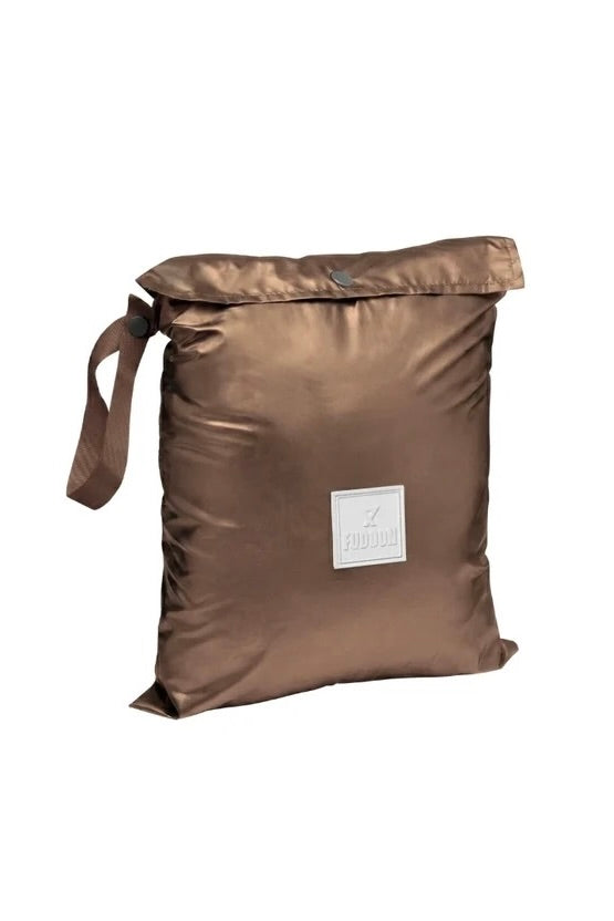 Capuche Doudoune Bronze et Latte