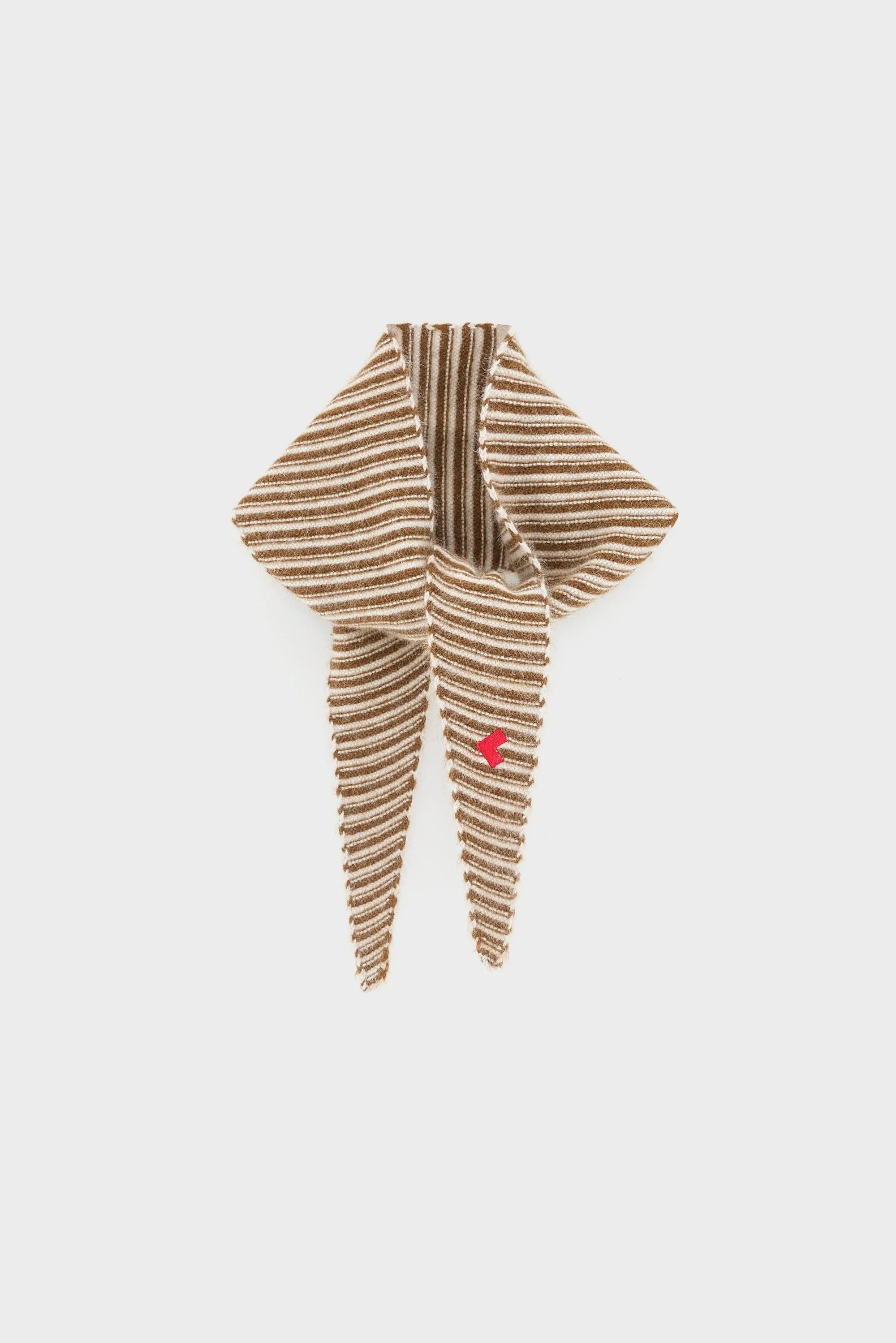 Echarpe triangle duveteuse et rayée bicolore Duos Bellerose -- Bonny Lyon 