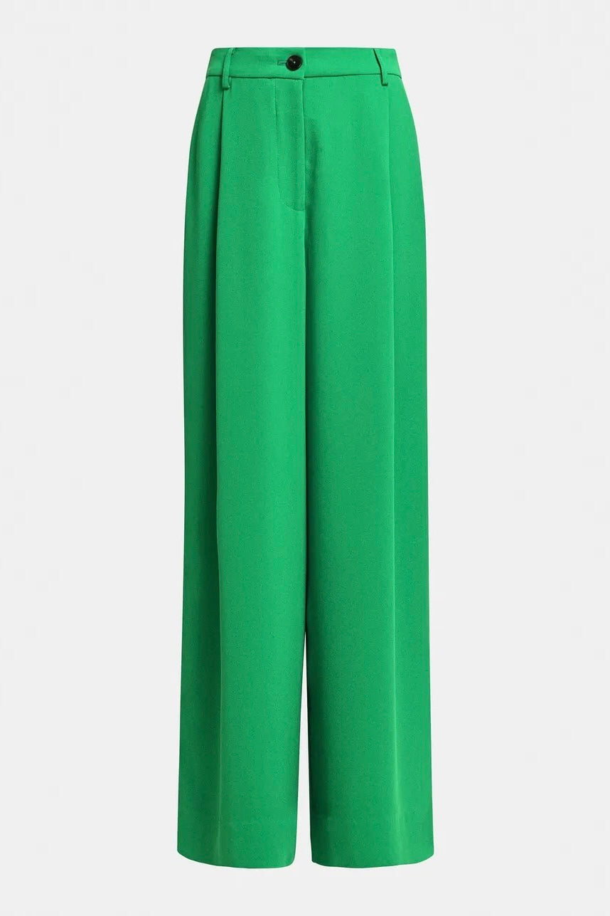 Pantalon tailleur fluide vert vif Kelsea Essentiel Antwerp -- Bonny Lyon