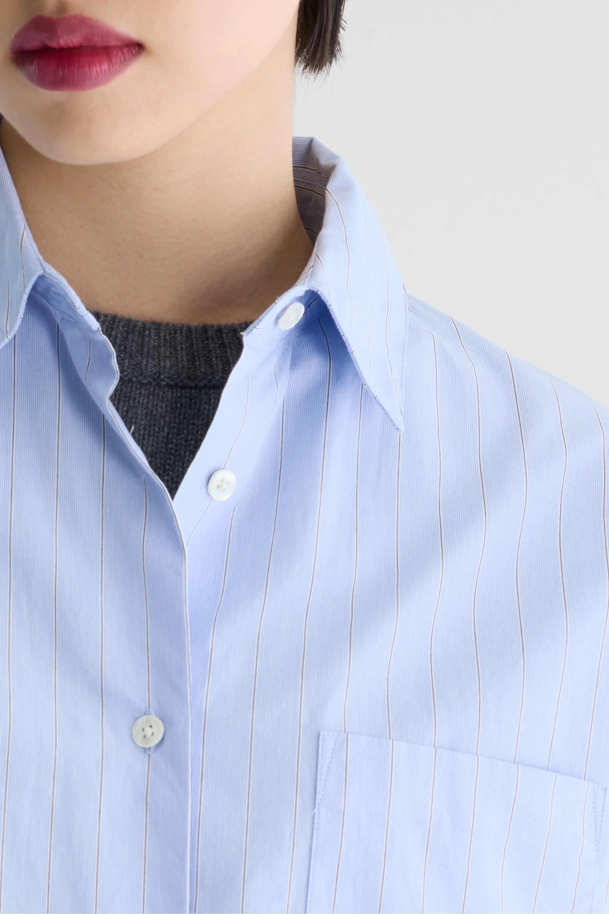 chemise oversized rayé bleu Giorgia Bellerose Bonny Lyon