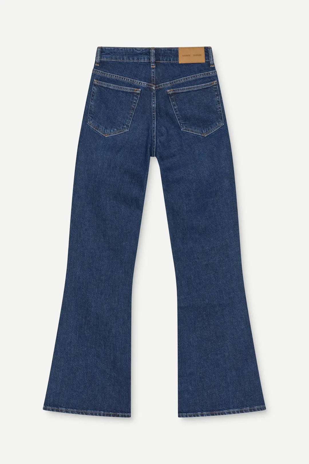 Jeans bleu medium coupe bootcut taille haute coton organique Samsøe -- Bonny Lyon 