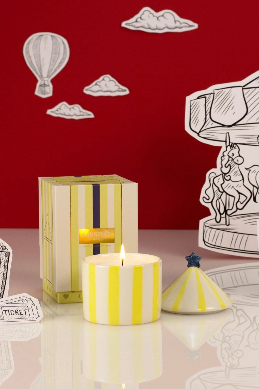 Bougie Carnaval : Ambre et Bergamote