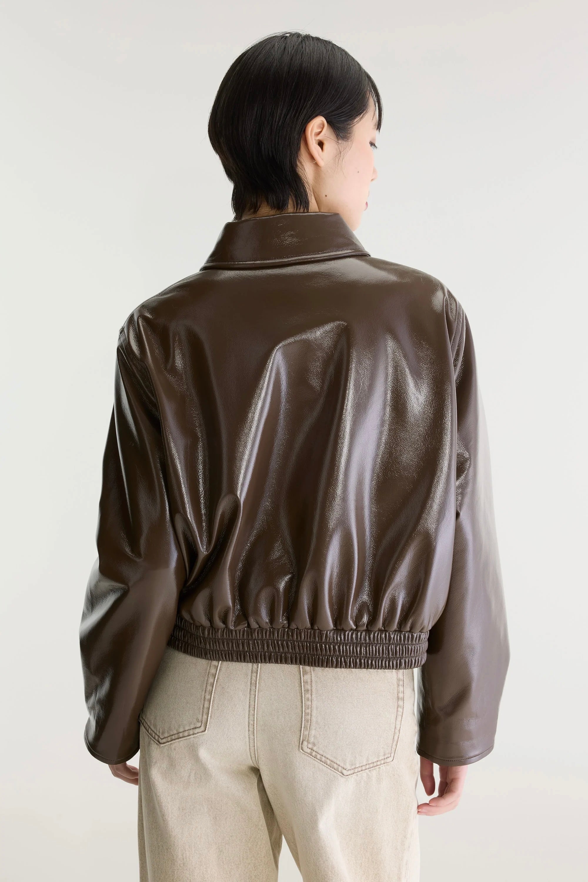 Veste courte en vinyle brun Harred Bellerose -- Bonny Lyon 