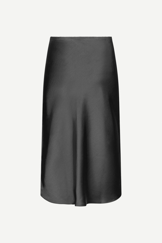 Jupe longueur midi polyester recyclé Agneta gris Phantom Samsoe Samsoe Bonny Lyon 
