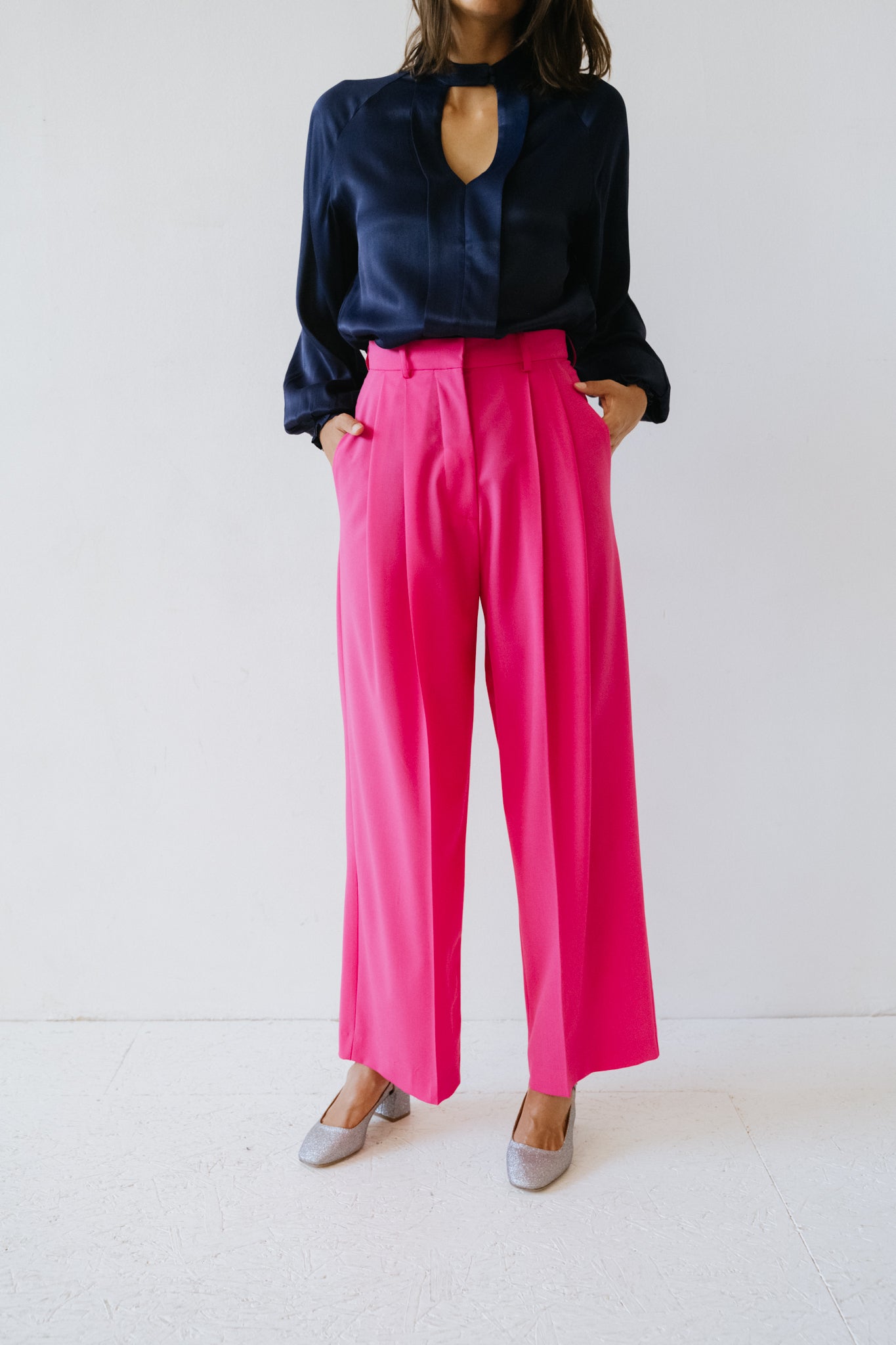 Pantalon Tela Di Lana Pink