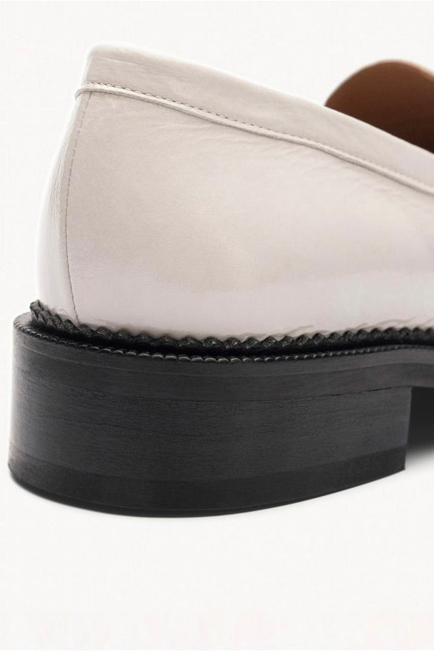 Mocassins en cuir vernis blanc crème no.82 Rivecour Bonny Lyon