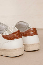 Baskets No.14 Blanc/Croco Havane