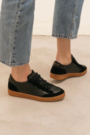 Baskets No.14 cuir Noir