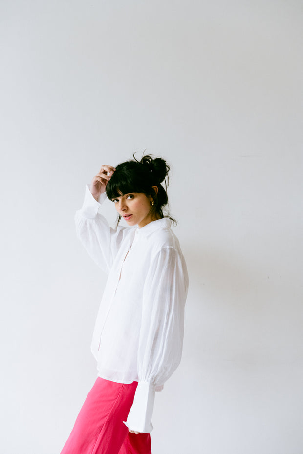 Chemise Eloise Ramie White