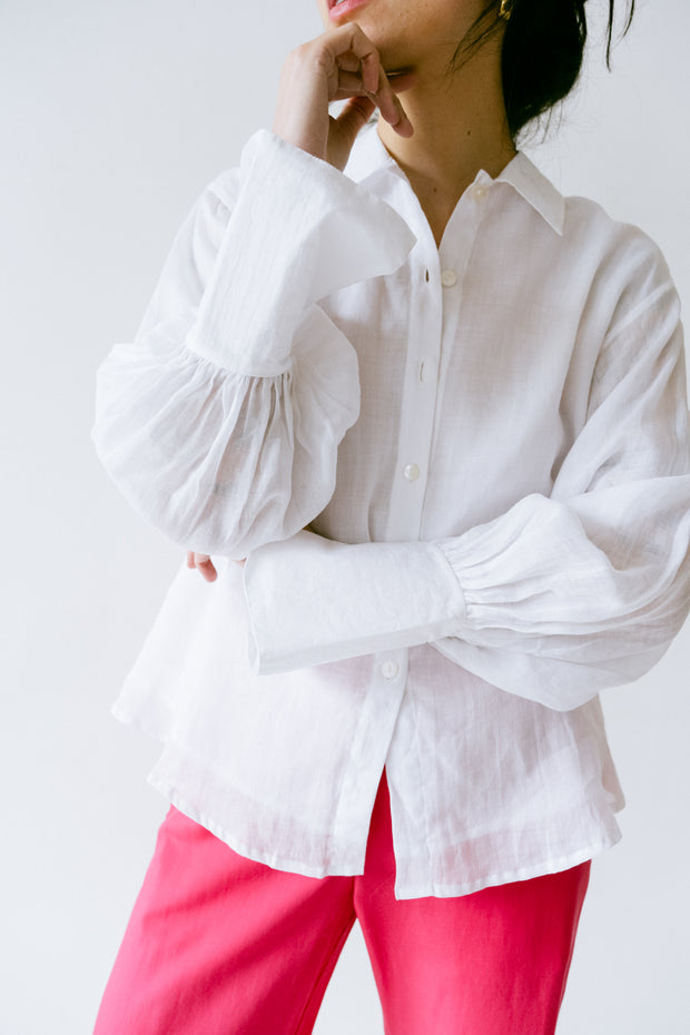 Chemise Eloise Ramie White