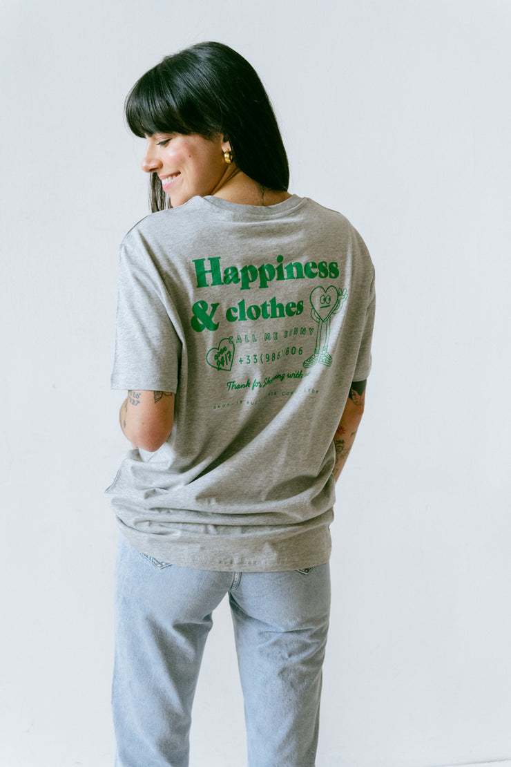 T-Shirt Happiness Gris