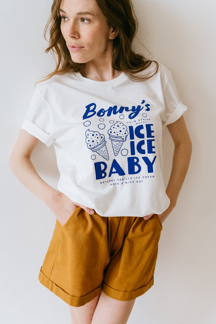 T-Shirt Ice Ice Baby Blanc