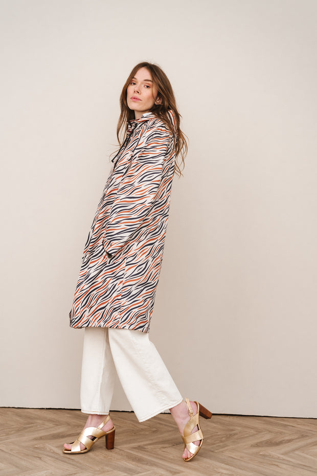 Imperméable Magpie zebra camel Becksondergaard Bonny Lyon