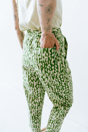 Pantalon coupe droite imprimé Rony Verveine Vert CHLOE STORA Bonny Lyon 