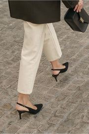 Slingback no.132 Suede Noir
