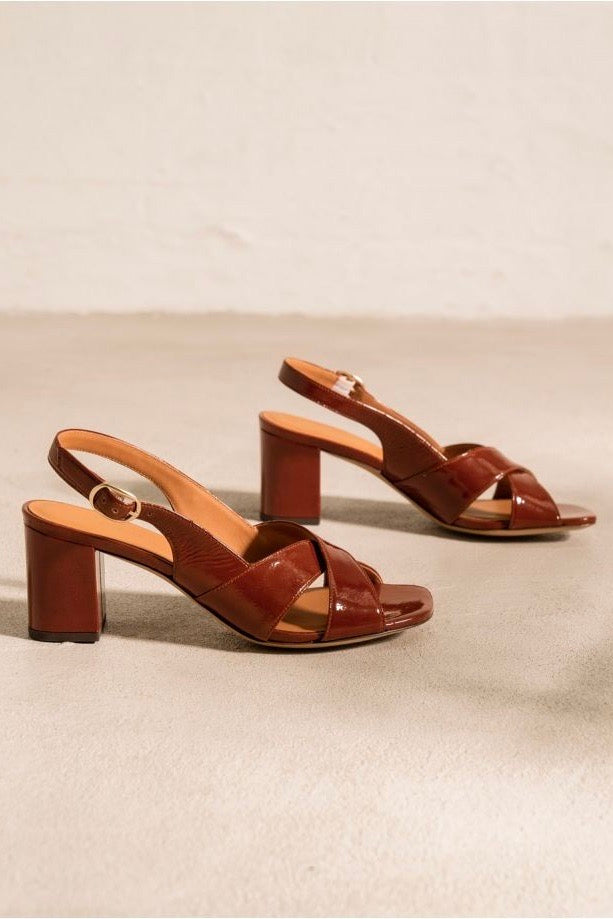 Sandales no.652 Cognac