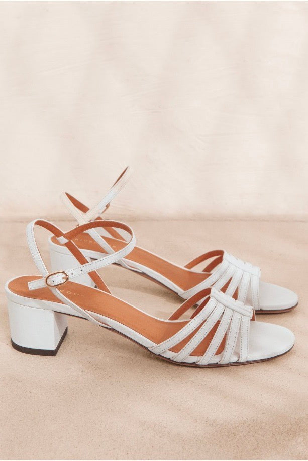 Sandales no.779 Cuir Blanc